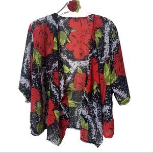 CoverUp Kimono Open-front Floral print